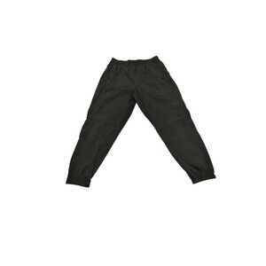 Victoria Secret Women XL Black Breathable Joggers Scrunch Ankle Zip Logo Pockets